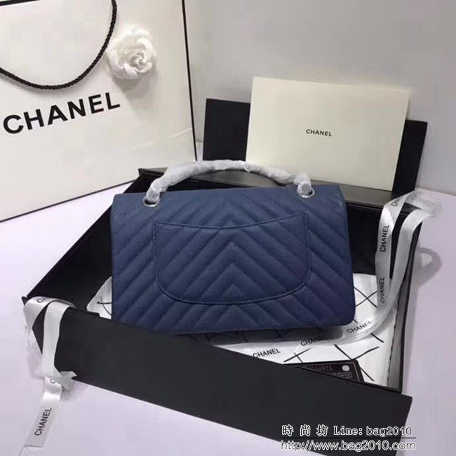 香奈兒CHANEL 升級版V線1112進口球紋皮肩背斜跨鏈條包 DSC1337